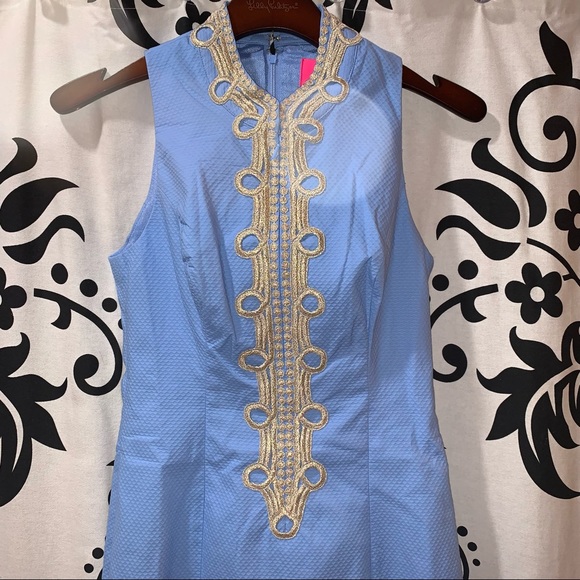 NWT Lilly Pulitzer Alexa Stretch Shift Blue Peri - Picture 2 of 8